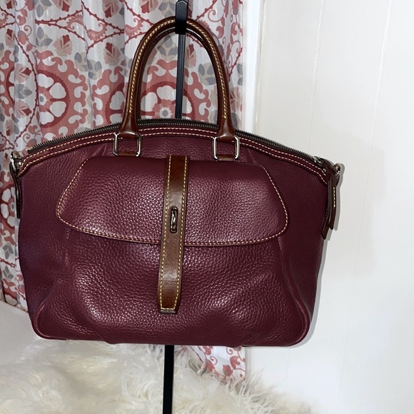 Dooney & Bourke Bags Dooney Bourke Maroon Pebbled Leather Satchel